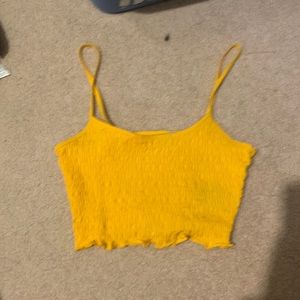 H&M yellow crop top